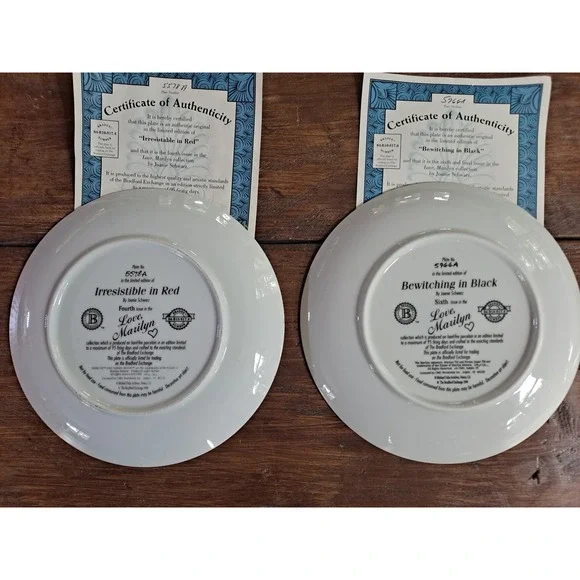 Love, Marilyn Knowles Collectors Plates Set of 4 with COA Gold Trim Decor - Picture 7 of 8